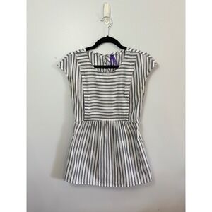 Seraphine Striped Peplum Top Casual Blouse Sleeveless Women's Maternity‎